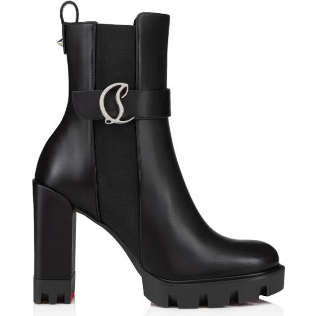 Christian Louboutin Black CL Lug Chelsea Boots - BK01 BLACK - IT 35.5