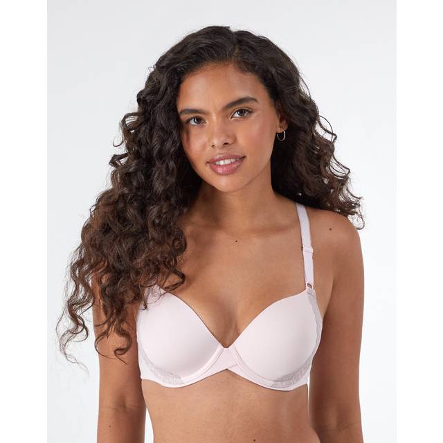 Maidenform Underwire  One Fab Fit Demi T-Shirt  Convertible Bras for Women  Ballerina Slipper/Gloss