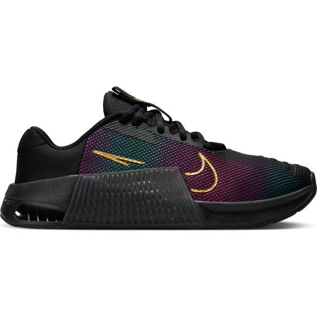 (WMNS) Nike Metcon 9 Premium 'Black Fireberry Gold' FB7151-001 - Black/Fireberry/Metallic Gold - 8.5