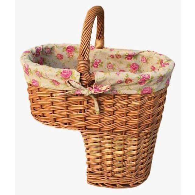 Rose Lined Stair Basket