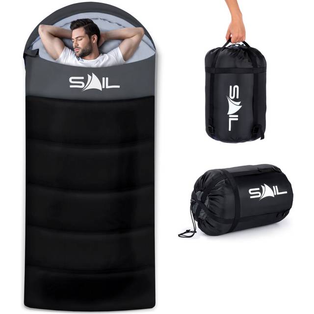 SAIL XL Sleeping Bag for 3-4 Season (250gsm) - Grey (1 Person)