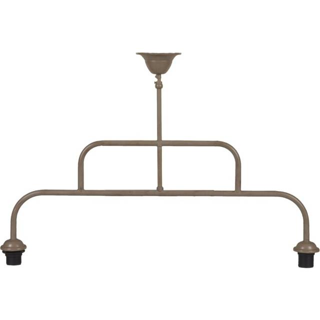 San Pablo Kitchen Island Pendant - Pale Taupe Metal (80cm W)