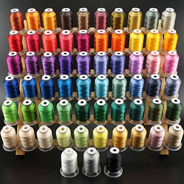 New brothread 63 Brother Colors Polyester Embroidery Machine Thread Kit 500M (550Y) Each Spool for Brother Babylock Janome Singer Pfaff Husqvarna Bern
