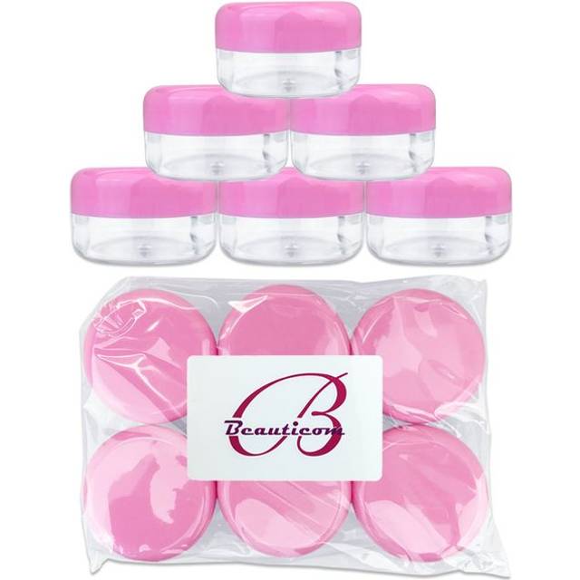 Beauticom 15 gram/15ml Empty Clear Small Round Travel Container Jars with Lids for Make Up Powders  Eyeshadow Pigments  Lotions  Creams  Lip Balm  Lip