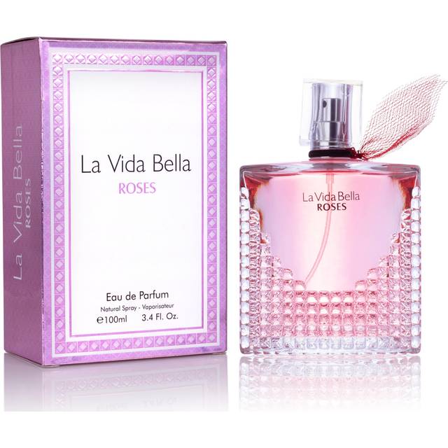 La Vida Bella Roses for Women Eau De Parfum - Floral Amber Fragrance that Combines Top Notes of Raspberry  Pink Pepper & Bergamot - Sugary Rush & Citr