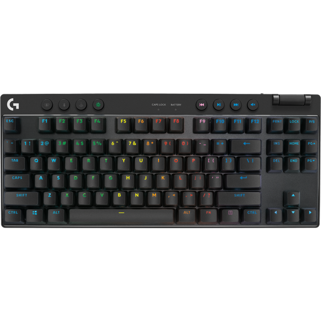 Logitech pro x tkl wireless gaming keyboard - black