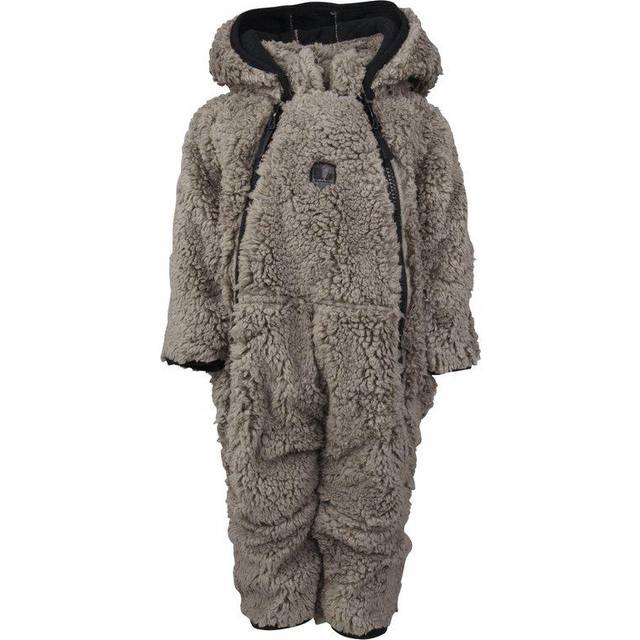 Lindberg Muddus Pile Baby Overall Windfleece Sportswear Greige - 74