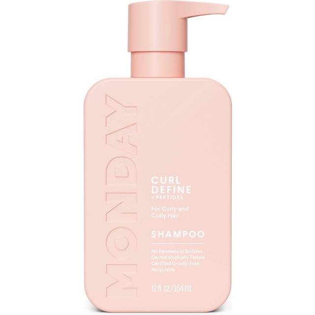 MONDAY HAIRCARE Curl Define Shampoo 12oz  Nourishing Curls  Tames Frizz  Enhances Shine with Coconut Oil and Shea Butter