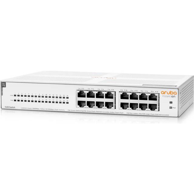 HPE Aruba Instant On 1430 Unmanaged 16G PoE+ 124W Switch