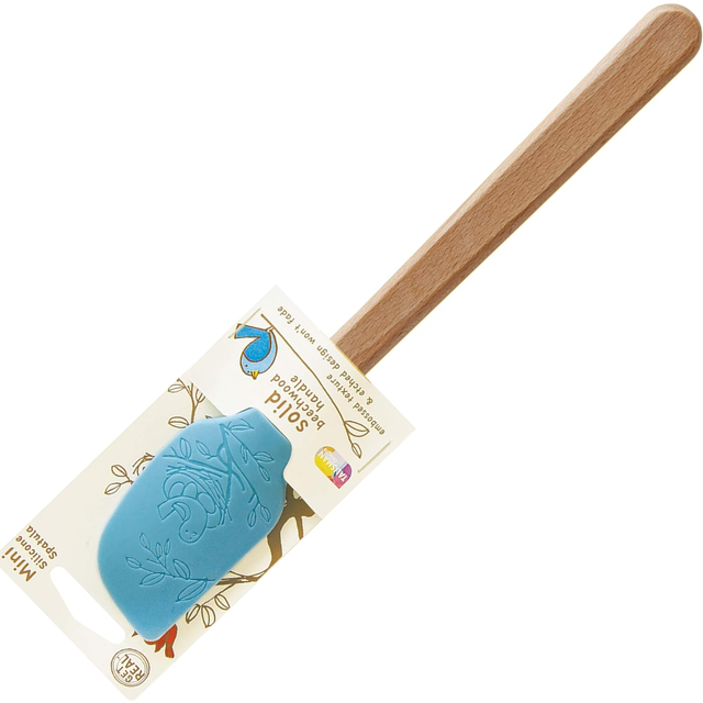 Talisman Designs Mini Silicone Laser Etched Beechwood Handle Design | Cute &  Functional Kitchen Tool |  Natural Wooden Decorative Spatula
