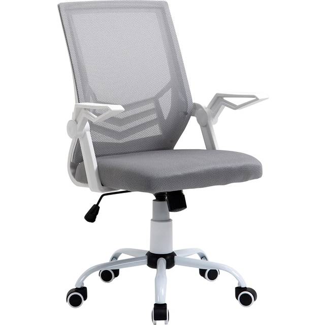 Vinsetto Ergonomic Office Chair with 90 Degree Flip-up Armrest and Lumbar Support Grey, none