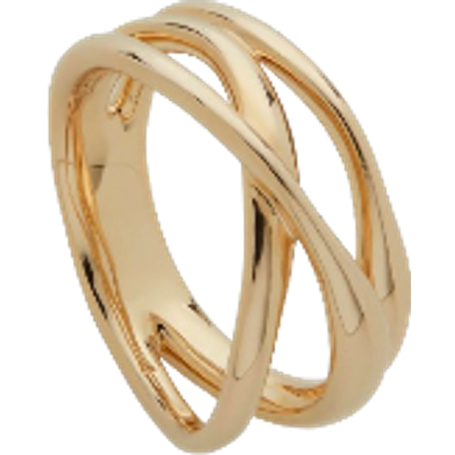 Monica Vinader Nura Cross Over Ring, Gold