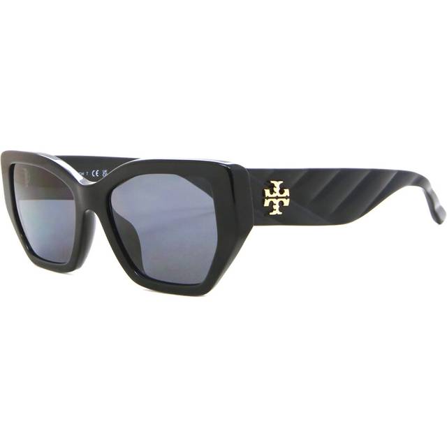 Tory Burch TY7187U Asian Fit Polarized 170981 53 Svarta Solglasögon Kvinna