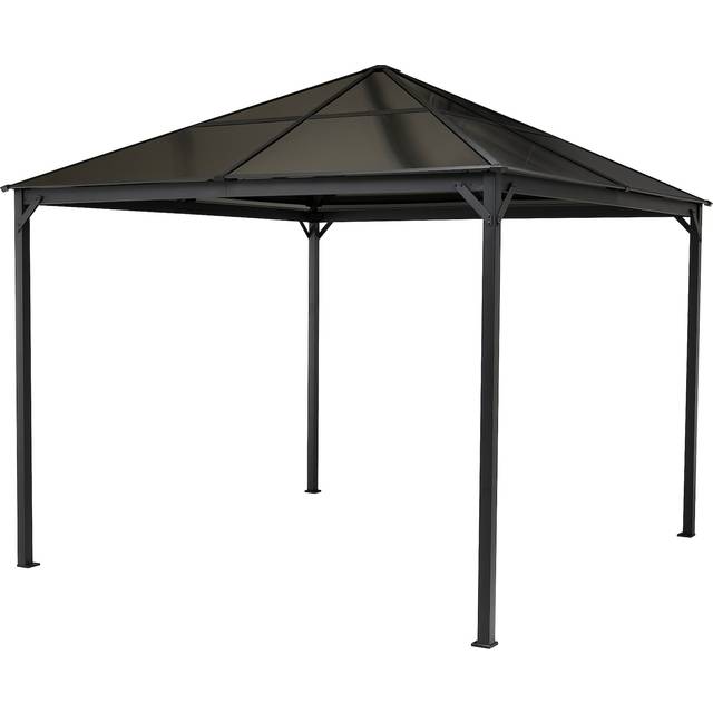 FÅGELÖN paviljong, svart/svart, 300x300 cm