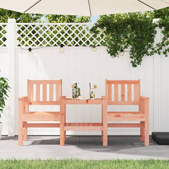 Vidaxl - Garden Bench with Table 2-Seater Solid Wood Douglas