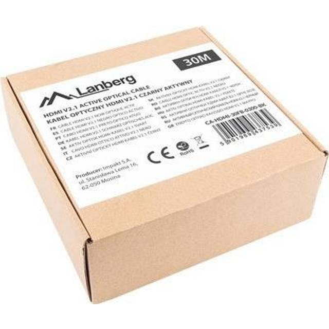 Lanberg V2.1 M/m 8k 60hz 30 M Hdmi Cable Silver