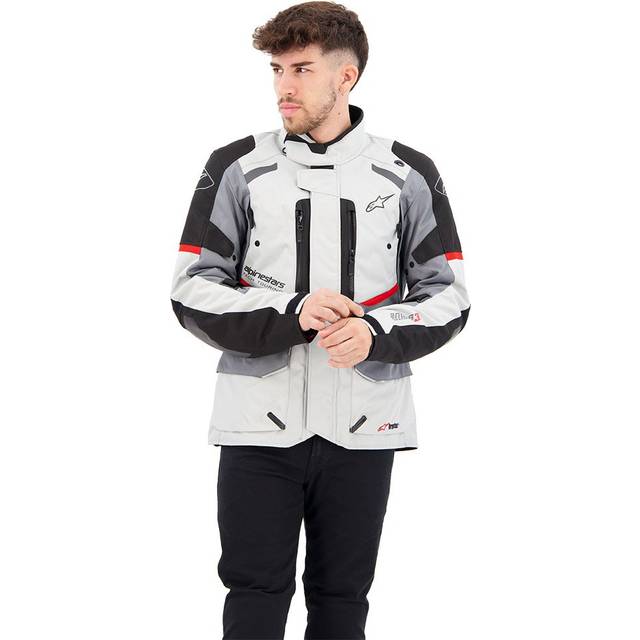 Alpinestars Andes V3 Drystar Motorcycle Textile Jacket, black-grey-white, Size S for Men