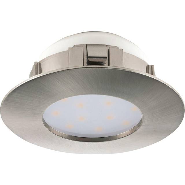 Wall / Ceiling Flush Downlight Satin Nickel Plastic 6W Built in LED