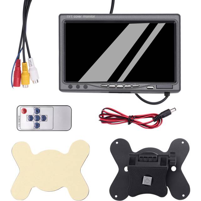 12V-24V 7 Inch TFT LCD Color HD Monitor for Car CCTV Reverse Rear View Backup Camera Automotive Electronic Accessories