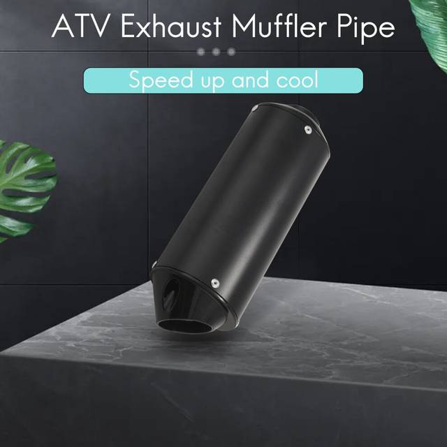 28Mm Motorcycle Exhaust Muffler Pipe Kit Exhaust Pipe for 50Cc 110Cc 125Cc Dirt Pit Bike ATV for Black