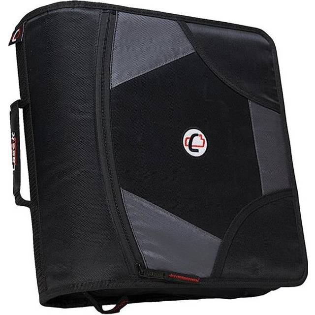 Zipper Binder with 5 Tab Files, 4 in. - Black