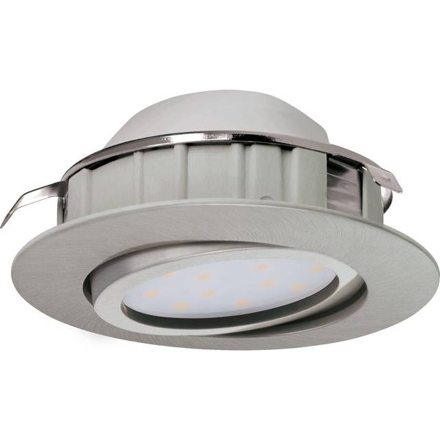 Wall / Ceiling Flush Downlight Satin Nickel Plastic 6W Built in LED