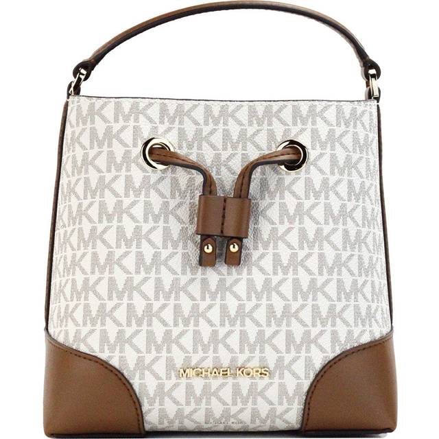 Womens Drawstring Bucket Crossbody Bag - White - One Size