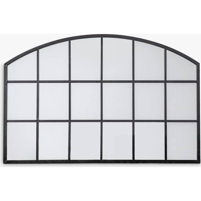 Arched Metal Wall Mirror - Black (80cm H X 120cm W X 3cm D)