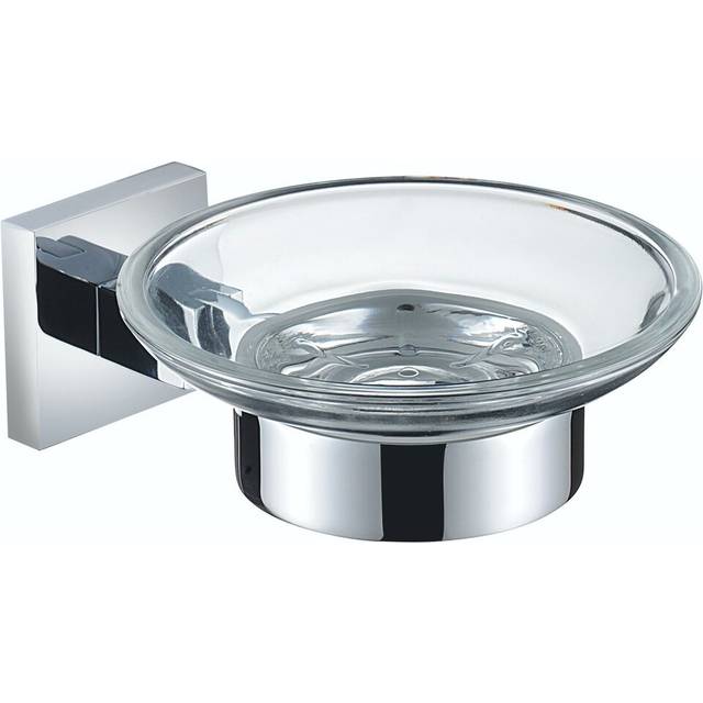 Square Soap Dish - Chrome (5.6cm H X 11cm W X 14.5cm D)