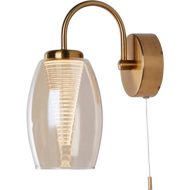 Searchlight 97292-1CP Cyclone LED Wall Light Bronze Metal Champagne Gl