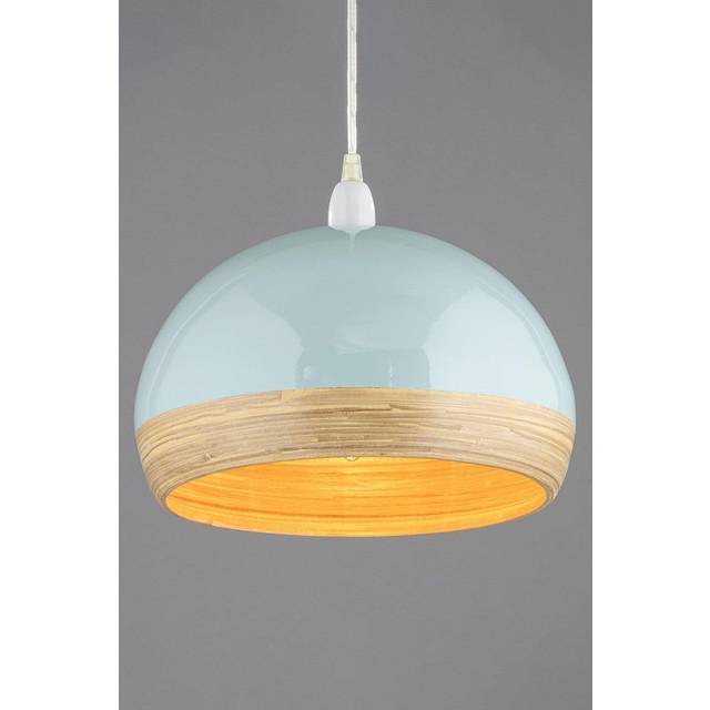 BHS Lighting - Bamboo Dome Easyfit Shade - Blue - One Size