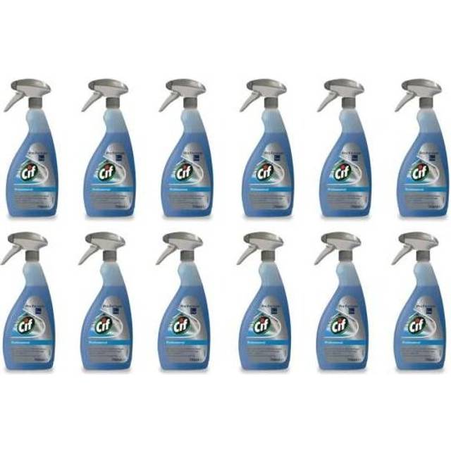 Cif Professional Stainless Steel and Glass Cleaner 750 mL (Pack of 12)