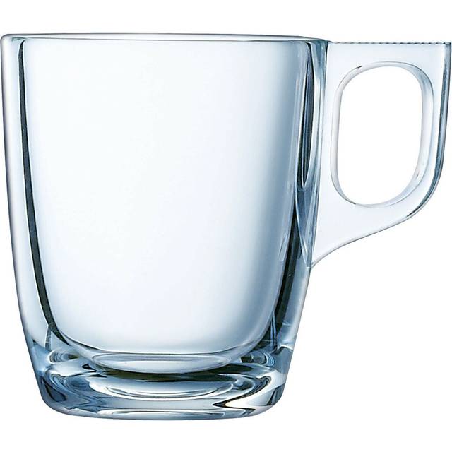 6 x Luminarc Nuevo 90ml Espresso Clear Glass Mug Tea Coffee Cappuccino Latte Cup