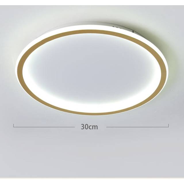 Led Ceiling Light Gold, ?30CM Round Ceiling Lamp Modern Minimalist Ceiling Light for Kitchen, Hallway, Office, Porch Cold White