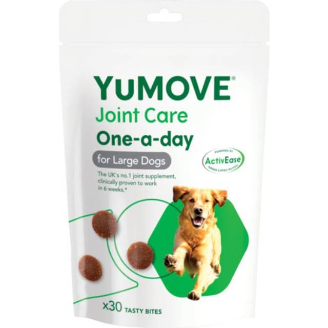 ONE-A-DAY Chews For Large Dogs | Joint Supplement for Stiff Dogs with Glucosamine, Chondroitin, Green Lipped Mussel | 30 Chews - 1 Month supply