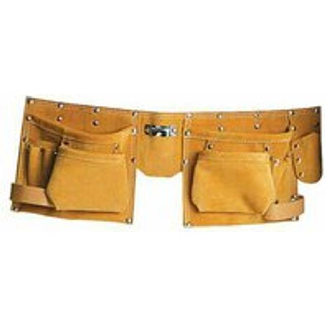 Leather Double Pocket Tool Pouch Belt 8 Pockets