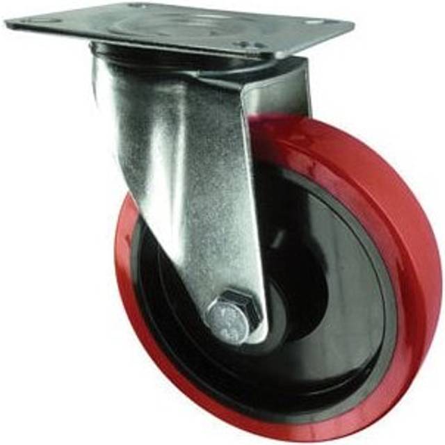Atlas Workholders Swivel Bolt Hole 160mm Polyurethane Tyre