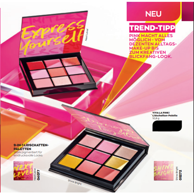 Avon viva la pink eyeshadow palette brand in next level or shine bright