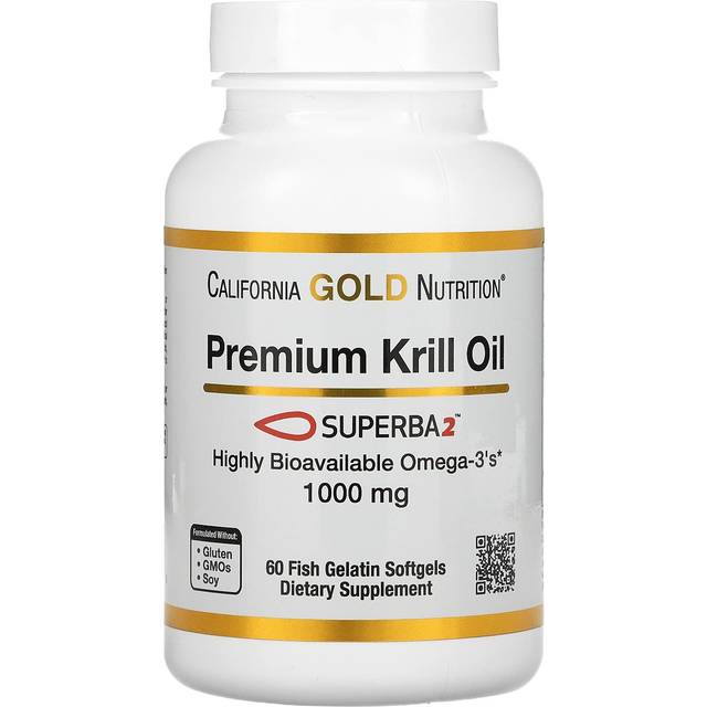 California Gold Nutrition  Premium Krill Oil with Superba2™  1 000 mg  60 Softgels