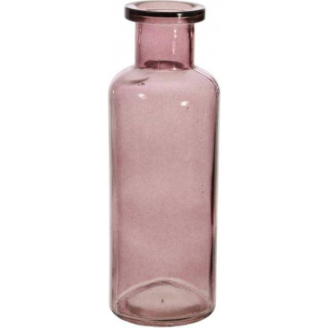 Glass Flower Vase With Unique Tall Funnel Neck Bottle Vase Wine Colour