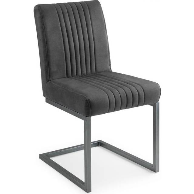 Julian Bowen Brooklyn Charcoal Grey Faux Suede Dining Chair
