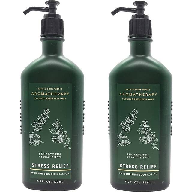 Bath & Body Works Aromatherapy Stress Relief - Eucalyptus + Spearmint Body Lotion  6.5 Fl Oz  2-Pack