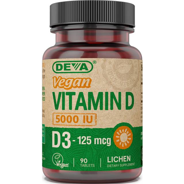 Deva  Vegan Vitamin D3  125 mcg (5 000 IU)  90 Tablets
