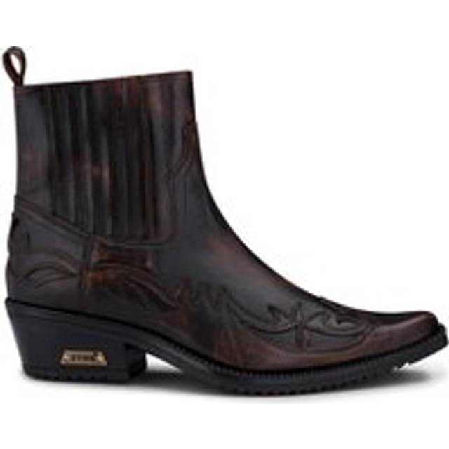 (40) Mens Cowboy Ankle Cuban Winklepicker Western Shoes