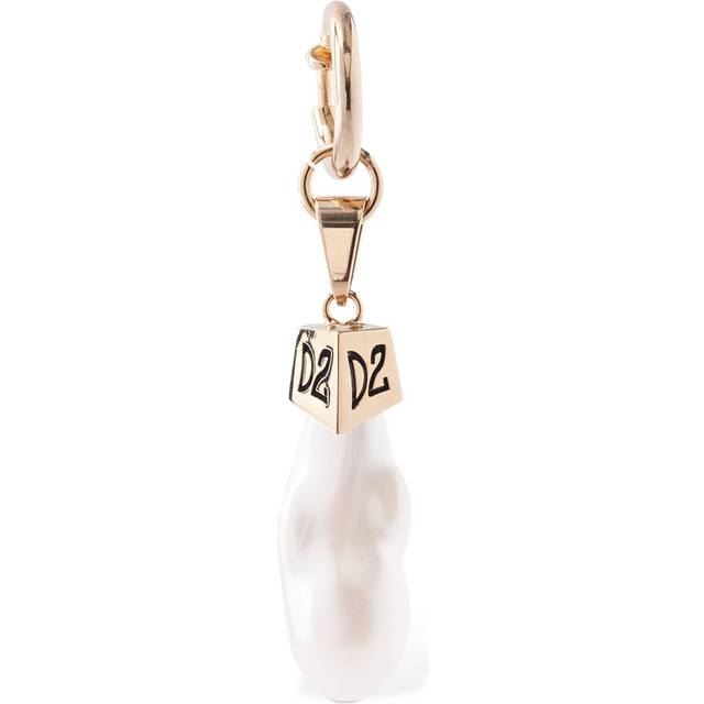 Metal Clip-On Single Earring with Pearl Shaped Pendant size Unica (Unica)