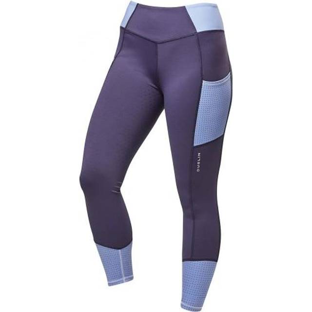 (Blue, Childs 6/22 Inch) Dublin Power Performance Mid Rise Colour Block Tights