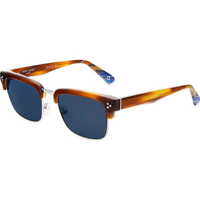 Etnia Barcelona Port Lligat Sun Polarized SLHV Men's Sunglasses Tortoiseshell Size 54 - Silver Tortoise (54)