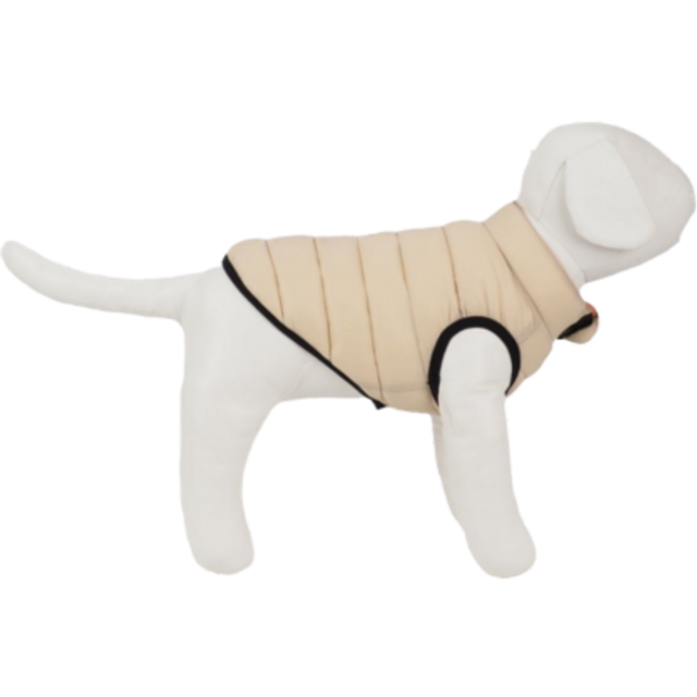 Peppy Buddies Ultra-Light Beige Puffy Dog Jacket - L