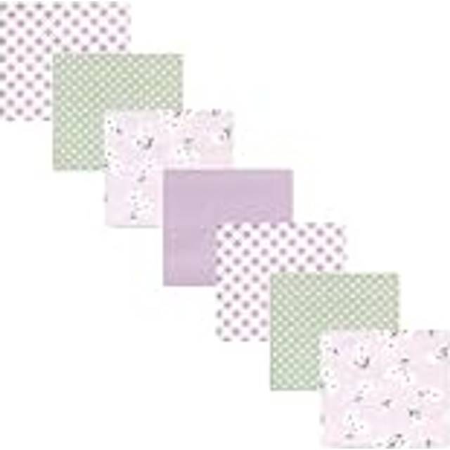 Hudson Baby Unisex Baby Cotton Flannel Receiving Blankets Bundle  Purple Dainty Floral  One Size