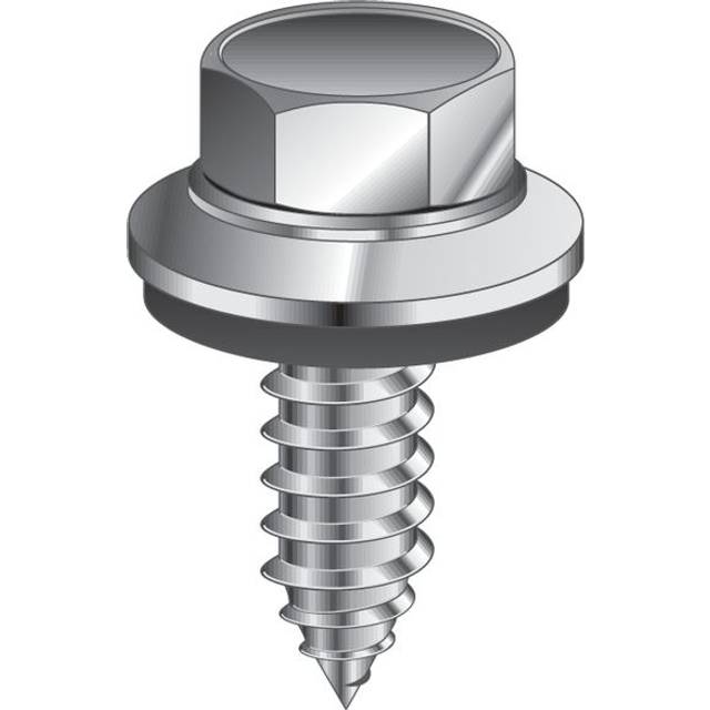 Ejot 810221 Byggskruv med gummitätning, för lättbalk, 250-pack 6,3 x 25 mm